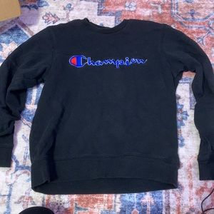Champion sweater- black, kids size large